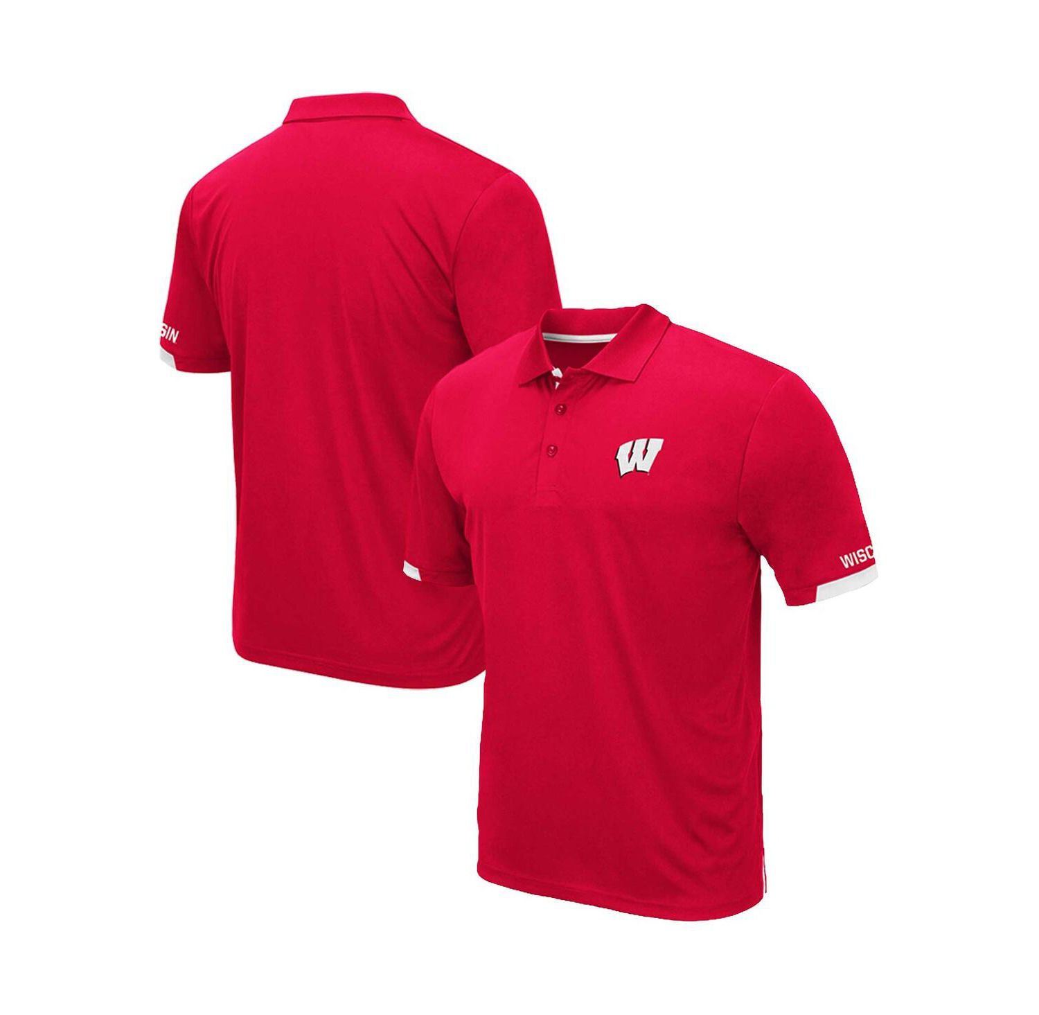 Men's Red Wisconsin Badgers Big and Tall Santry Polo Shirt