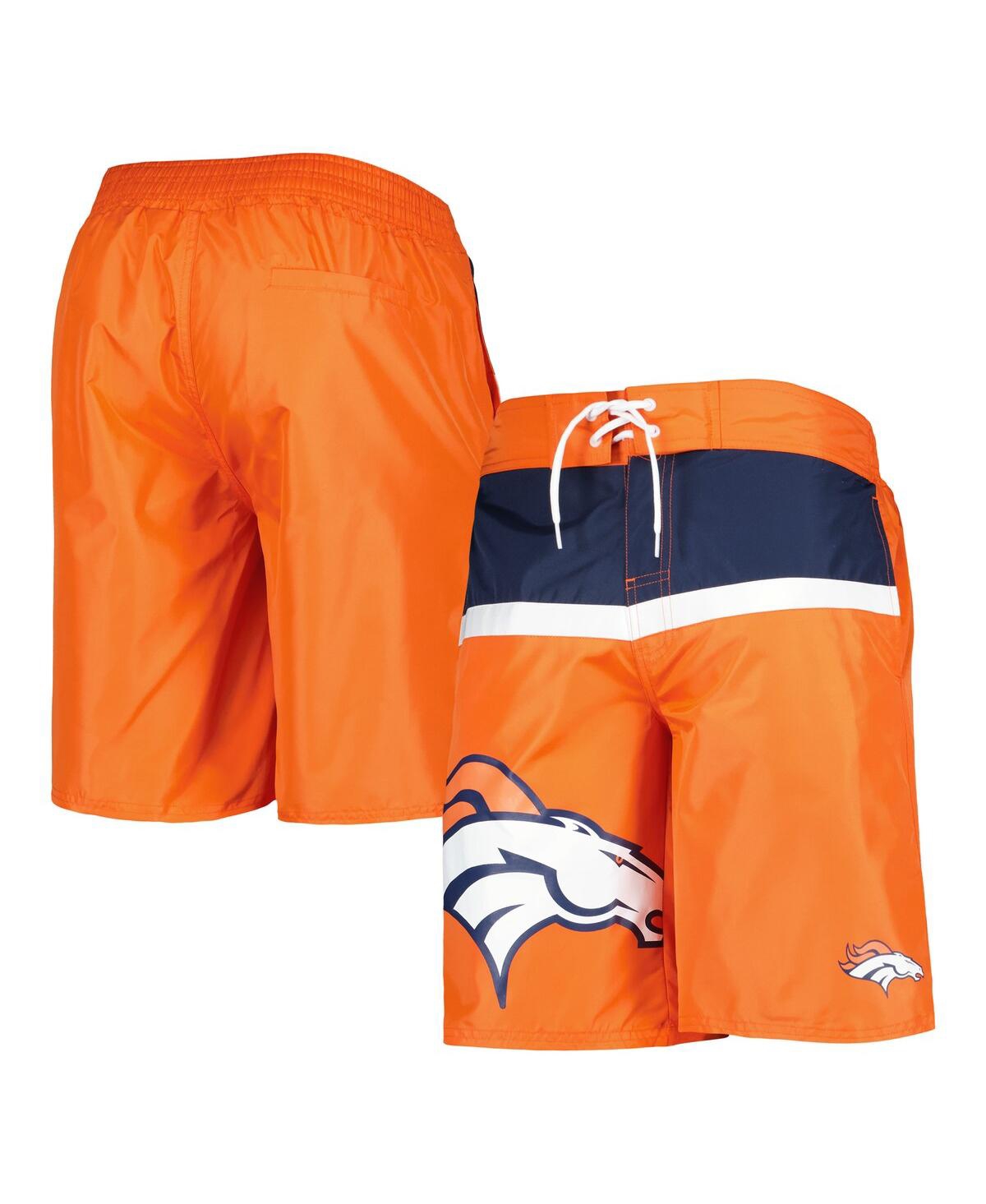 Shop G-iii Sports By Carl Banks Men's  Orange Denver Broncos Sea Wind Swim Trunks