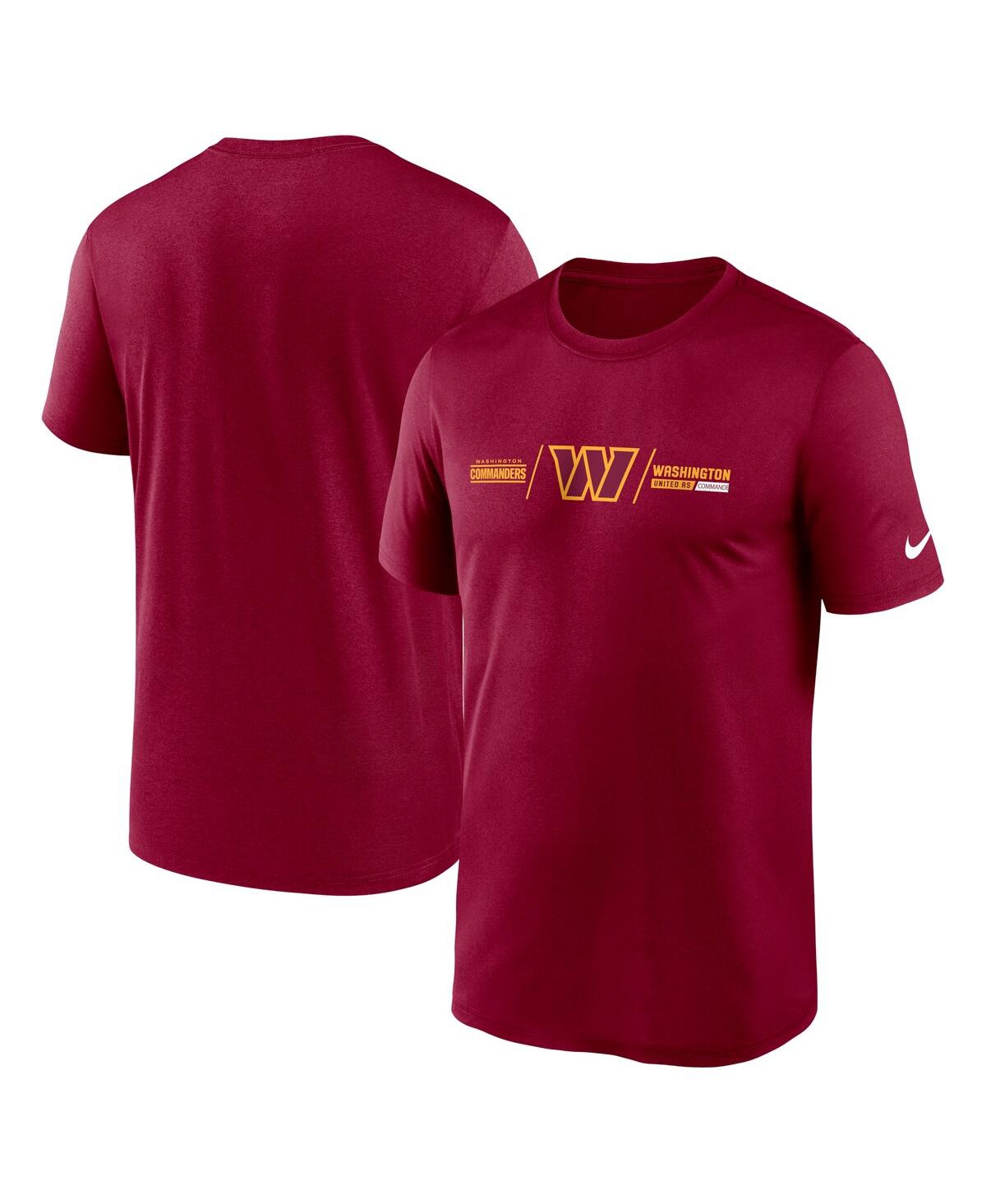 Shop Nike Men's  Burgundy Washington Commanders Horizontal Lockup Legend T-shirt
