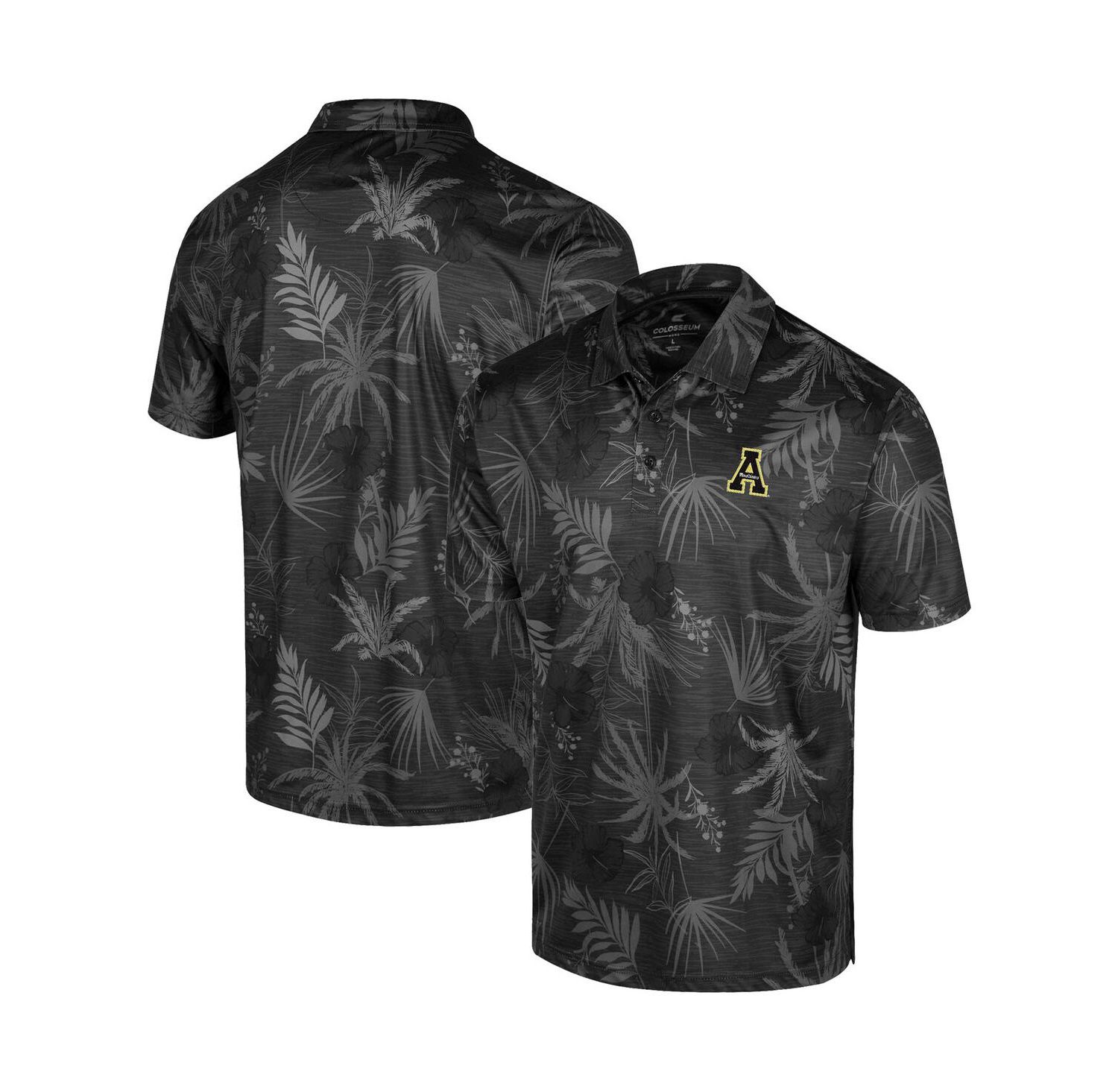 Men's Black Appalachian State Mountaineers Palms Team Polo Shirt