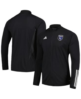 Men's Black San Jose Earthquakes 2023 On-Field AEROREADY Full-Zip Training Top
