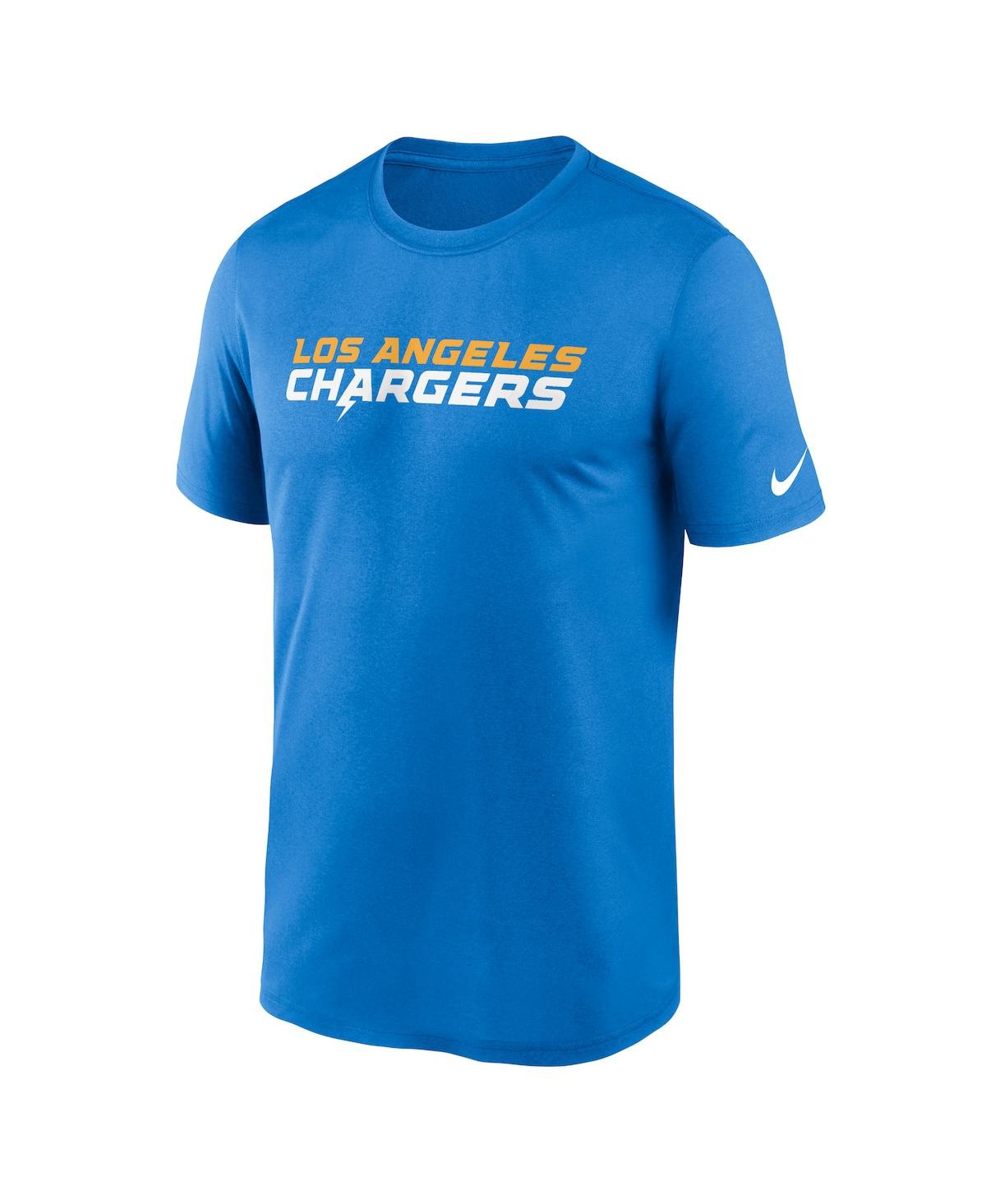 Shop Nike Men's  Powder Blue Los Angeles Chargers Legend Wordmark Performance T-shirt