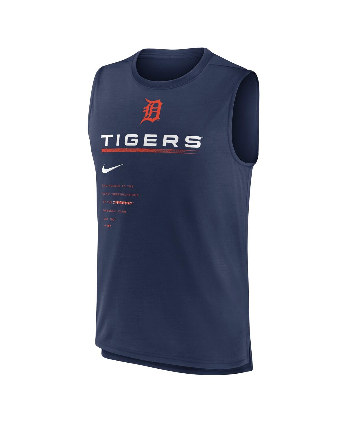 Shop Nike Men's  Navy Detroit Tigers Exceed Performance Tank Top