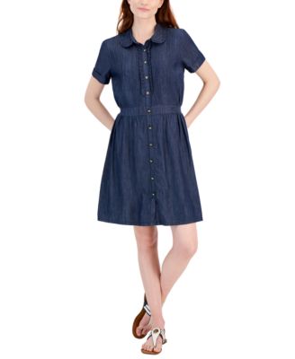 Tommy Hilfiger - Women's Button-Front Chambray Dress