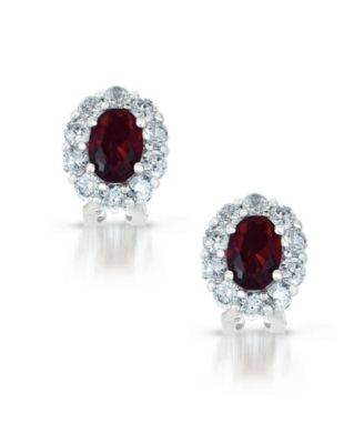 C.Z. Sterling Silver Cubic Zirconia Celebrity-inspired Stud Earrings