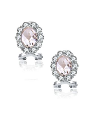 C.Z. Sterling Silver Cubic Zirconia Celebrity-inspired Stud Earrings