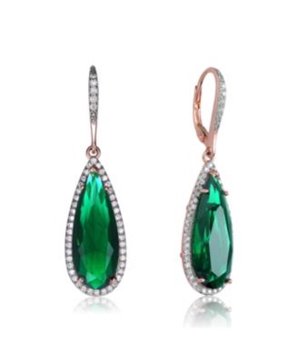 Women's Elegant Cubic Zirconia Teardrop Shaped Earrings