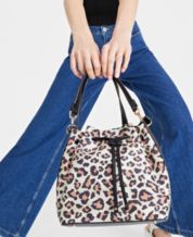Prada Leopard Print Calf Hair and Ostrich Tote Bag