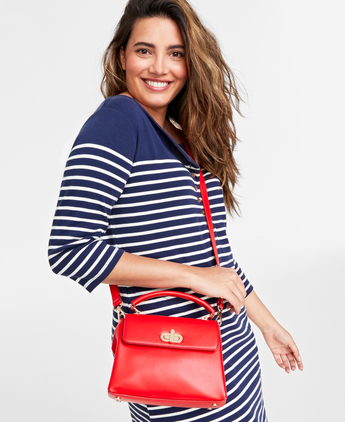 Tandii Top Handle Crossbody, Created for Macy's - Fiery Red