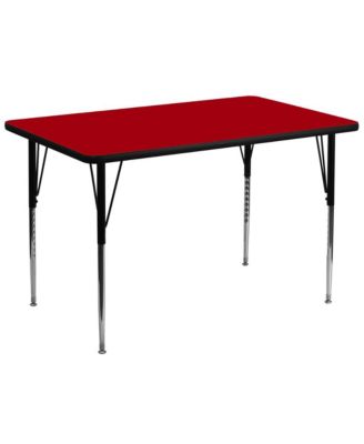 36X72 Rectangle Laminate Adjustable Activity Table