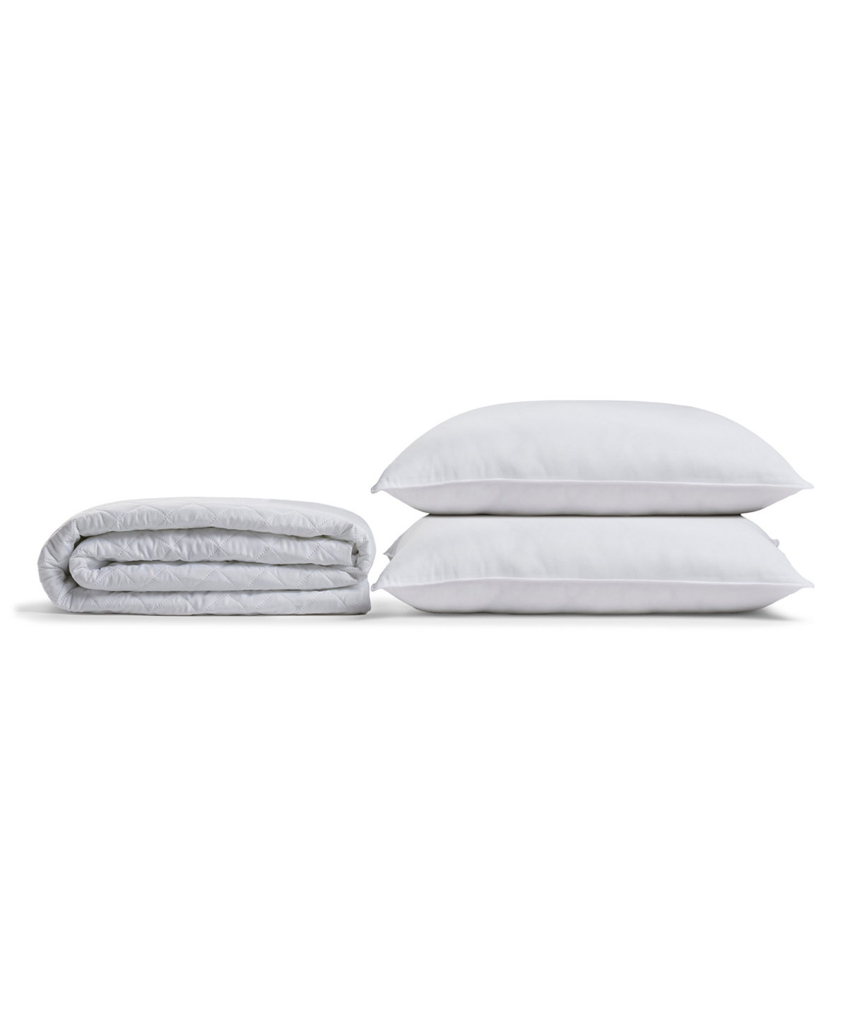 Ella Jayne Signature Plush Allergy Free Bedding Bundle which Includes 2 Medium Pillows and Mattress Pad,