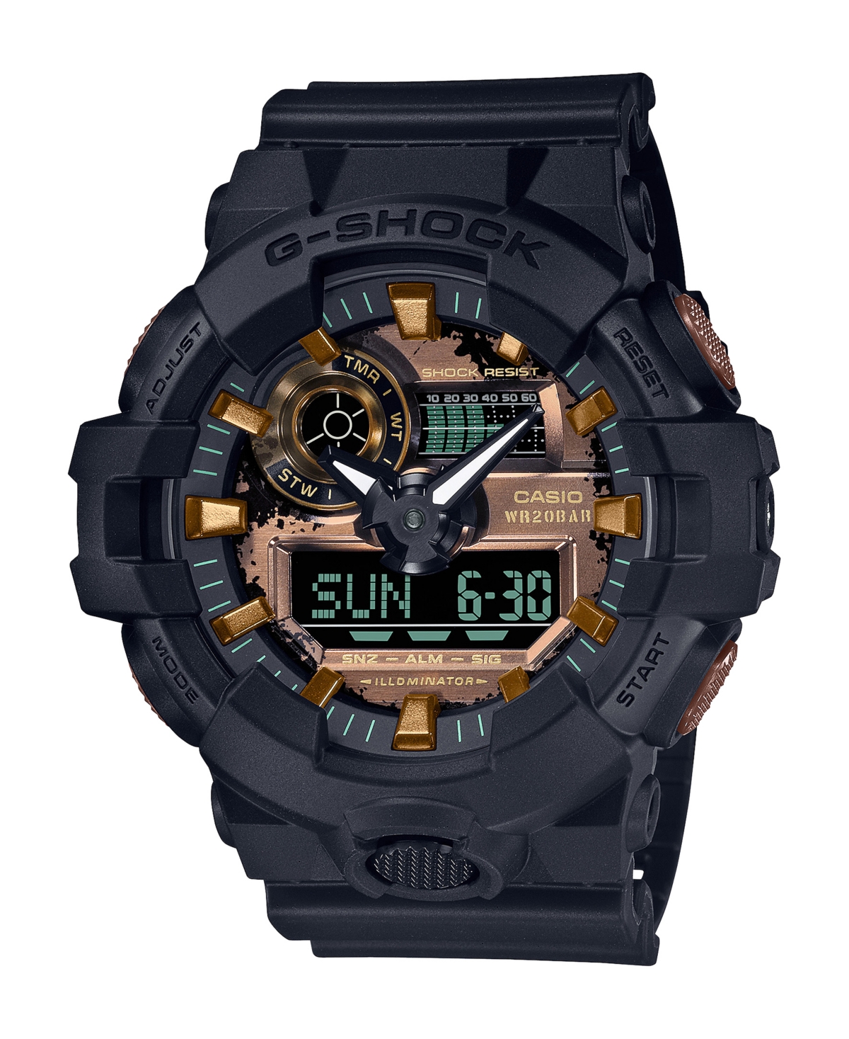 G-shock Men's Analog Digital Black Resin Watch 53.4mm, Ga700rc-1a