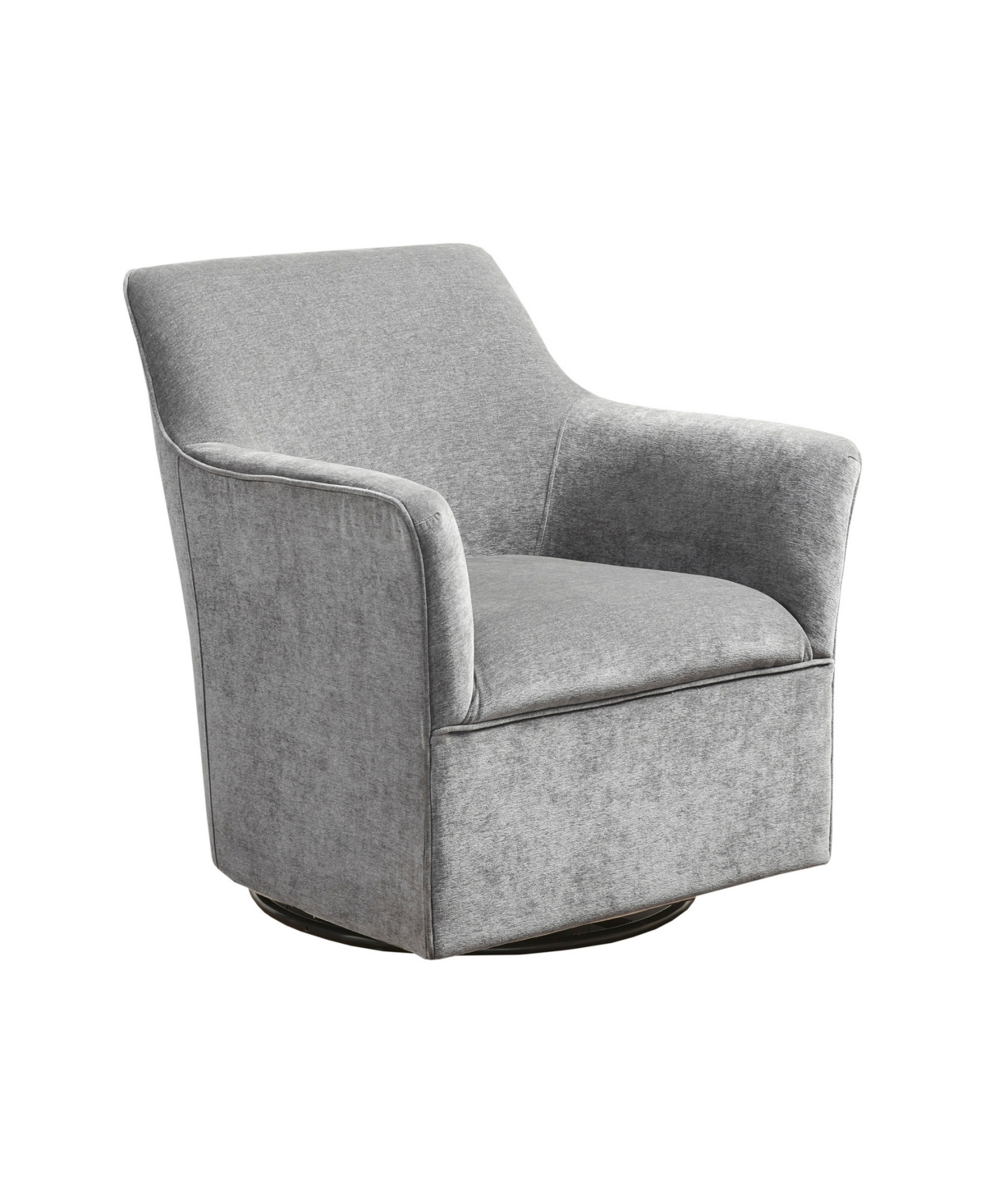 Madison Park Augustine 30.75" Fabric Swivel Glider Chair In Plain Gray