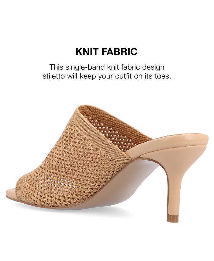 Journee Collection Women's Leighton Soft Knit Sandals Macy's