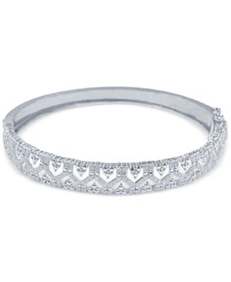 Macy's - Diamond Openwork Bangle Bracelet (1 ct. t.w.) in Sterling Silver