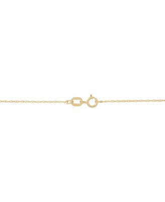 Sapphire (1 ct. t.w.) & Diamond (1/10 ct. t.w.) Pendant 18" Necklace in 14k Yellow Gold (Also Available in Ruby & Emerald)