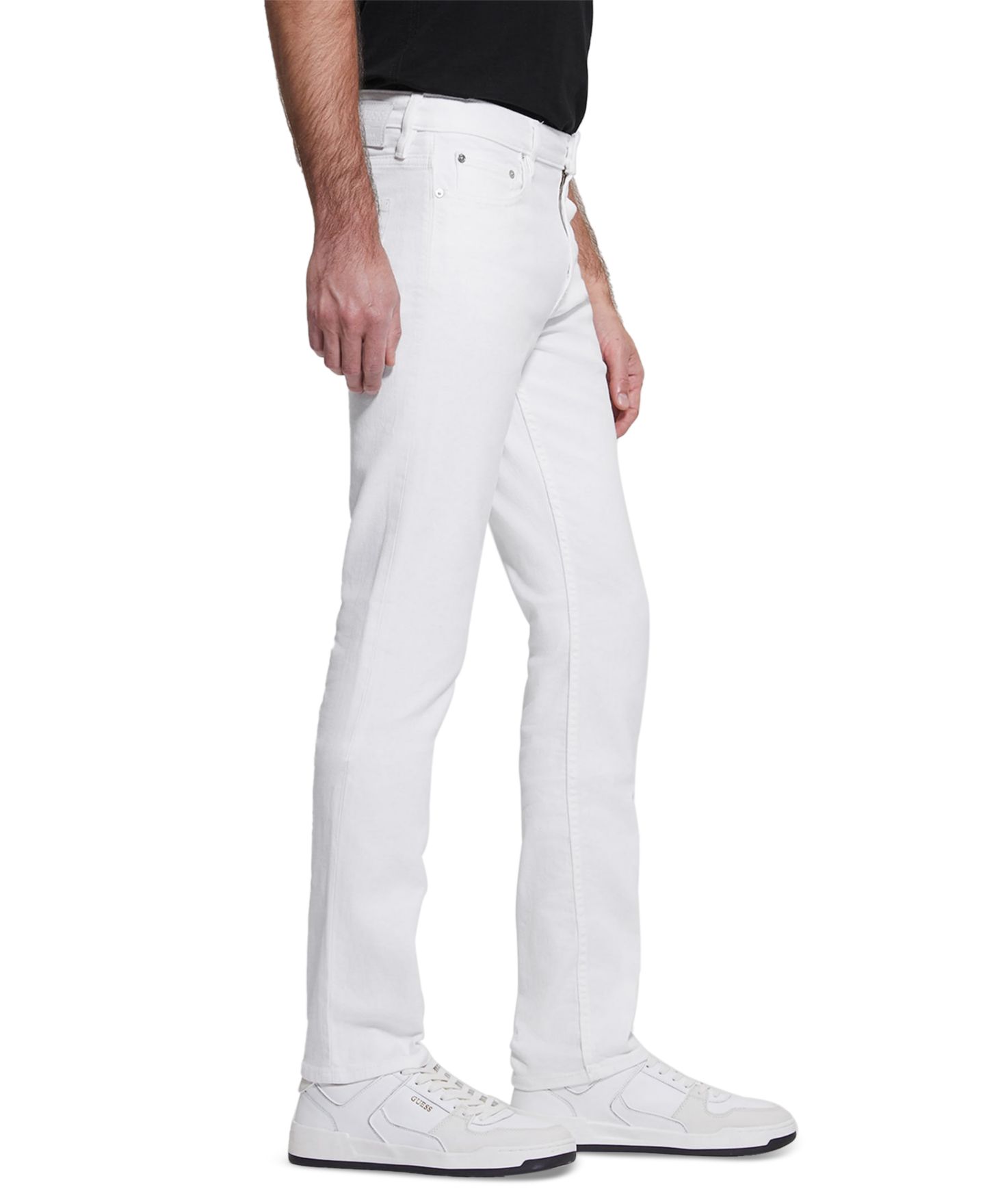 Мужские джинсы GUESS Eco Slim Tapered Fit, цвет: Оптический белый — фото 2