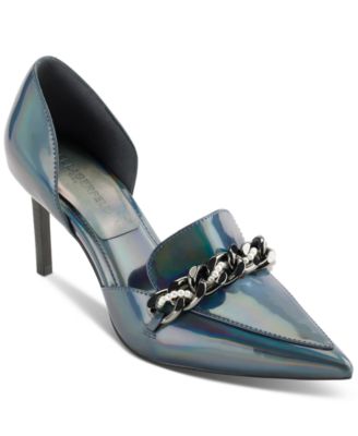 KARL LAGERFELD PARIS - Women's Shivani Chain Slip-On Pointed-Toe Pumps