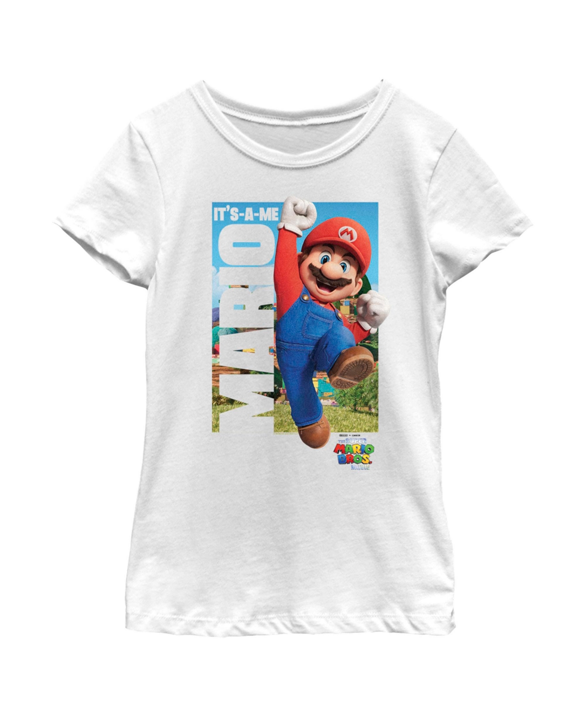 Nintendo Girl's The Super Mario Bros. Movie Mario It's-a-me Poster Child T-shirt In White
