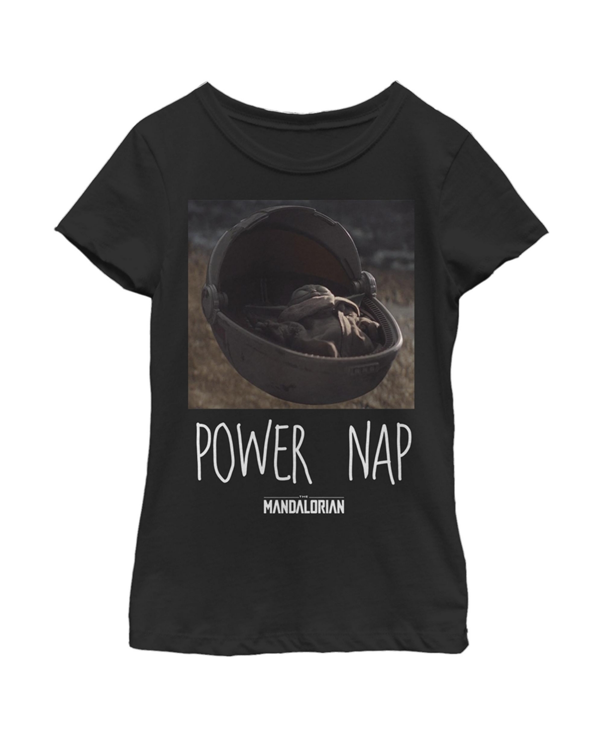 Disney Lucasfilm Kids' Girl's Star Wars: The Mandalorian The Child Power Nap Child T-shirt In Black