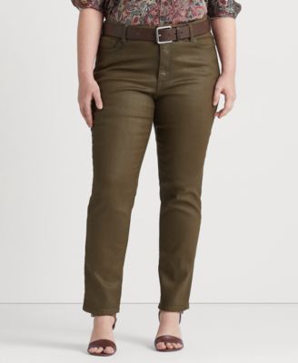 Lauren Ralph Lauren - Plus Size Mid Rise Straight Ankle Jeans