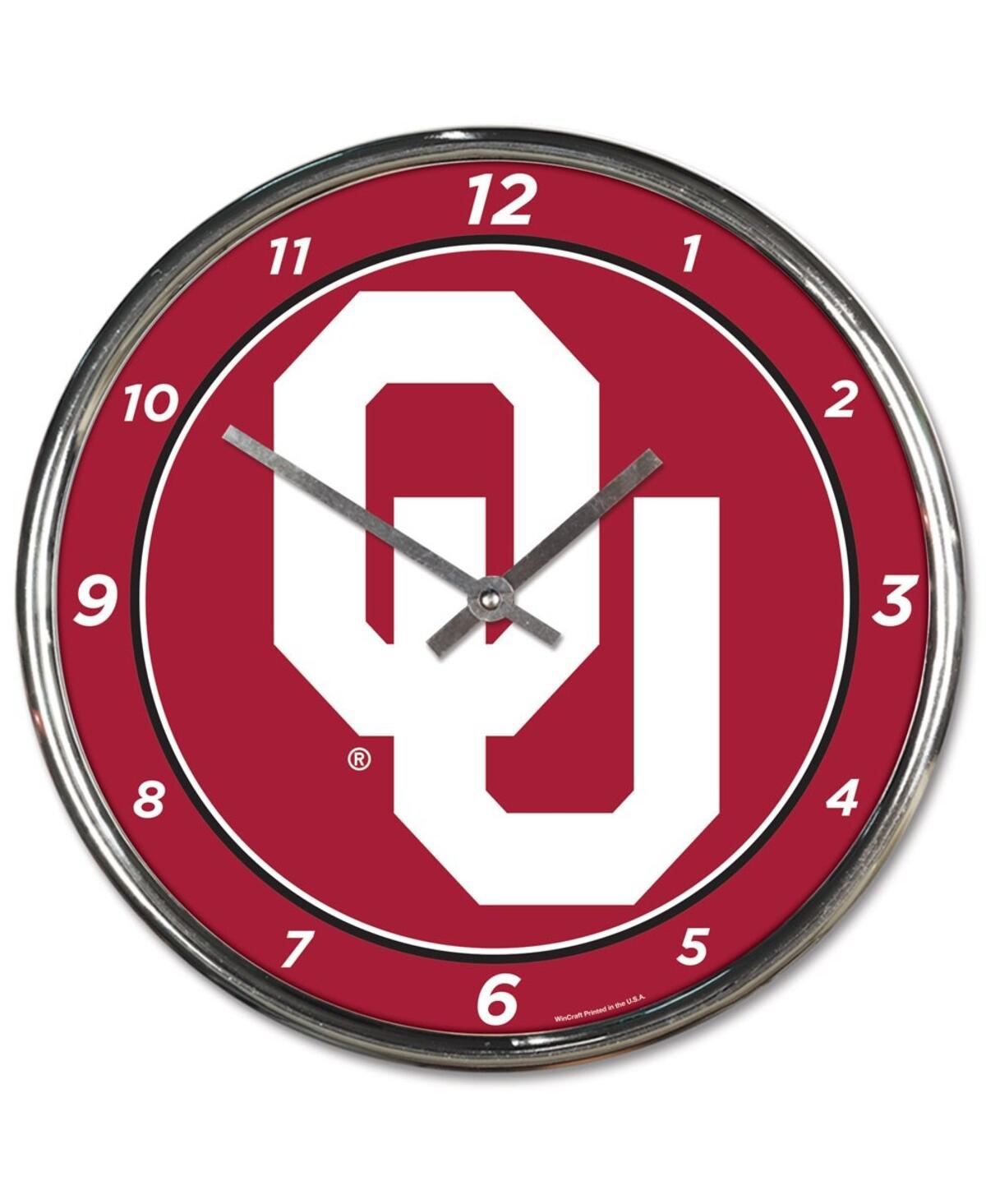 Wincraft Oklahoma Sooners Chrome Wall Clock In Multi