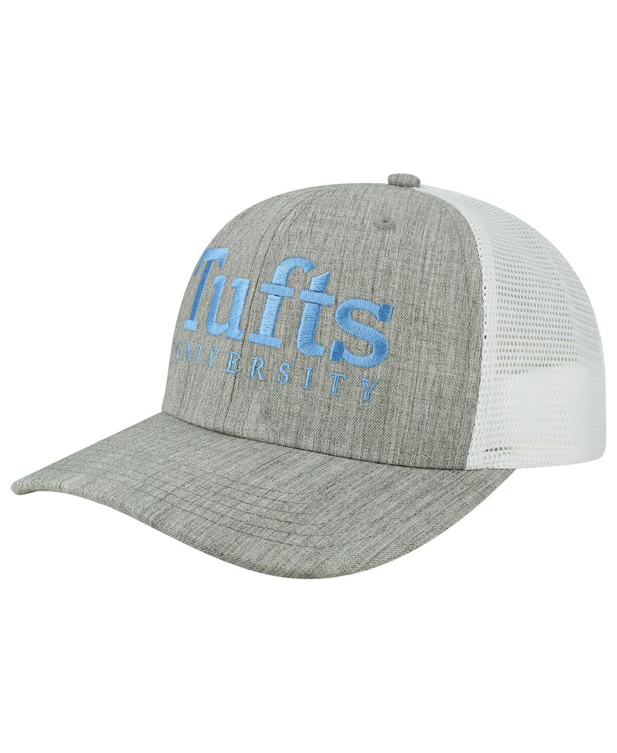 Shop Legacy Athletic Men's  Heather Gray, White Tufts University Jumbos The Champ Trucker Snapback Hat In Heather Gray,white