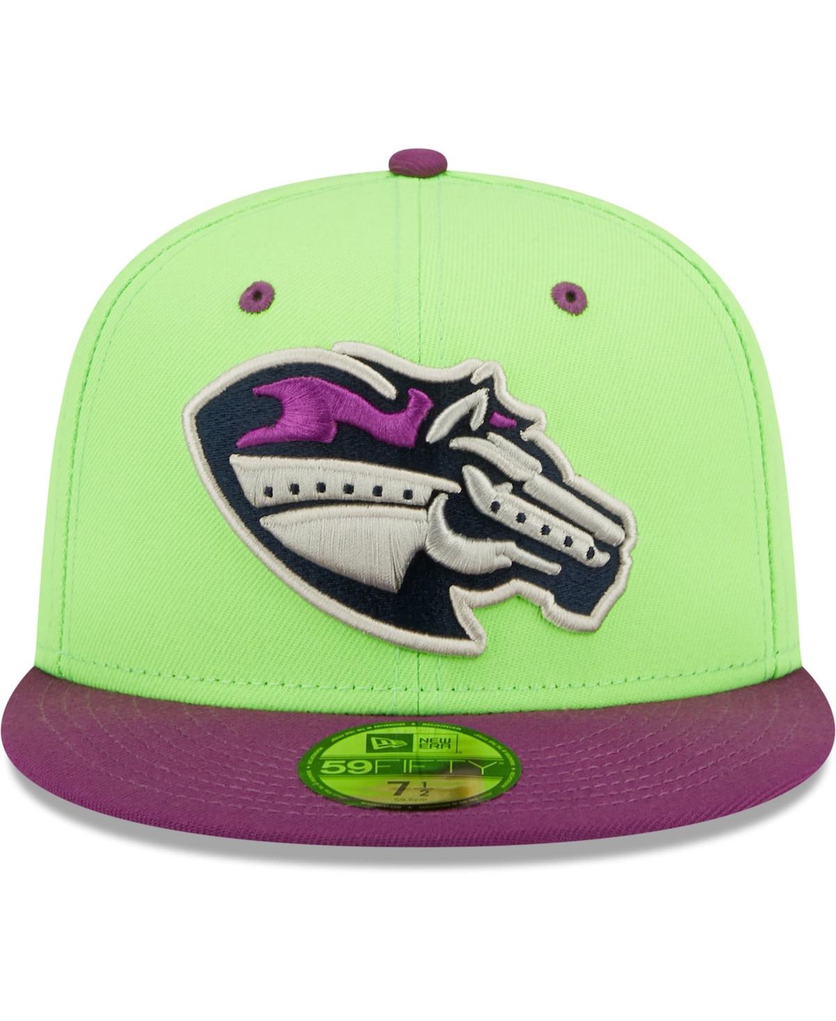 New Era Green Caballos De Stockton Copa De La Diversion 59fifty Fitted Hat In Green,purple