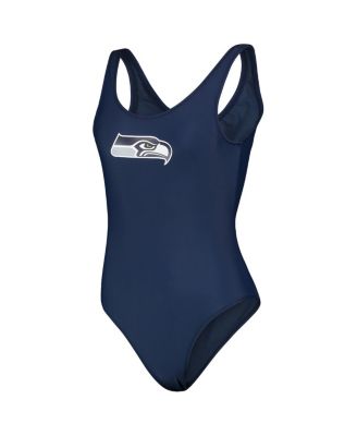 G-III 4Her by Carl Banks Women's Navy Seattle Seahawks Making Waves One-Piece Swimsuit