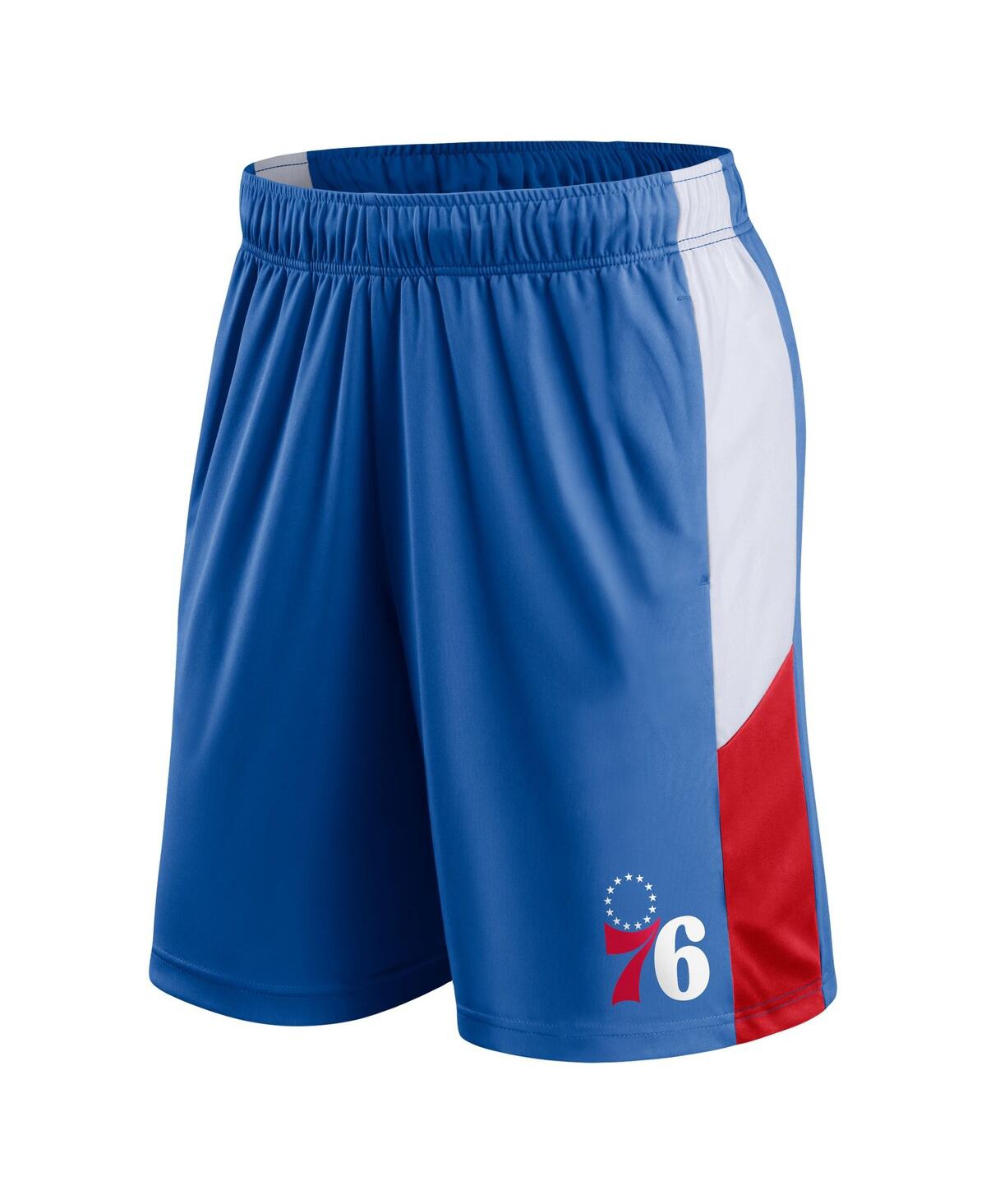 Shop Fanatics Men's  Royal Philadelphia 76ers Big And Tall Champion Rush Practice Shorts