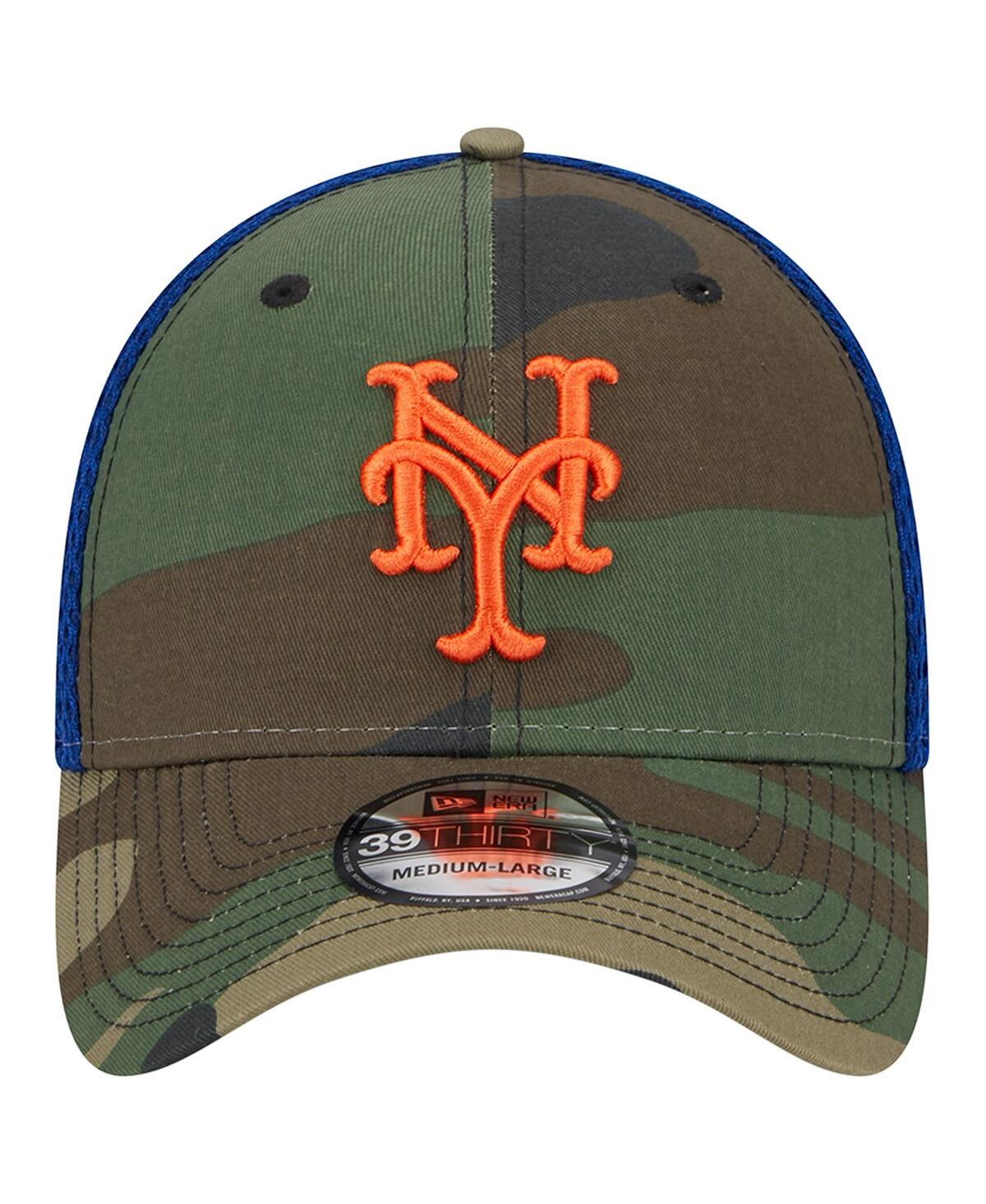 Shop New Era Men's  Camo New York Mets Team Neo 39thirty Flex Hat