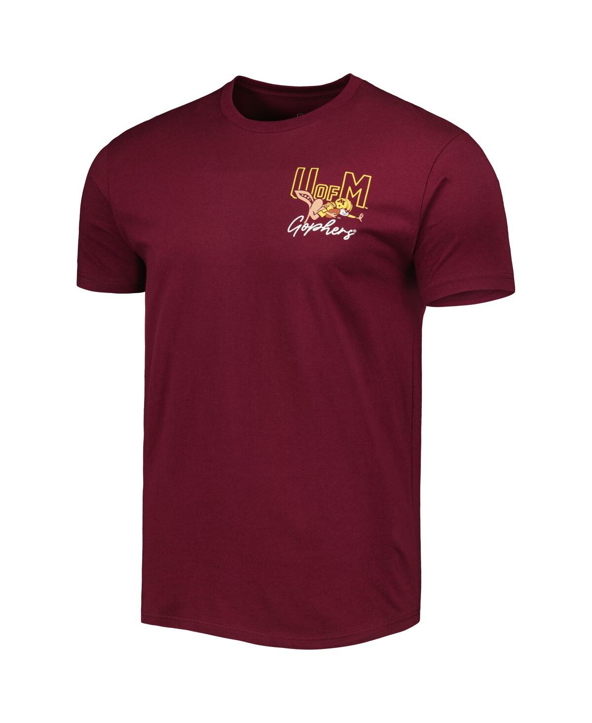 Shop Image One Men's Maroon Minnesota Golden Gophers Vintage-like Through The Years Two-hit T-shirt