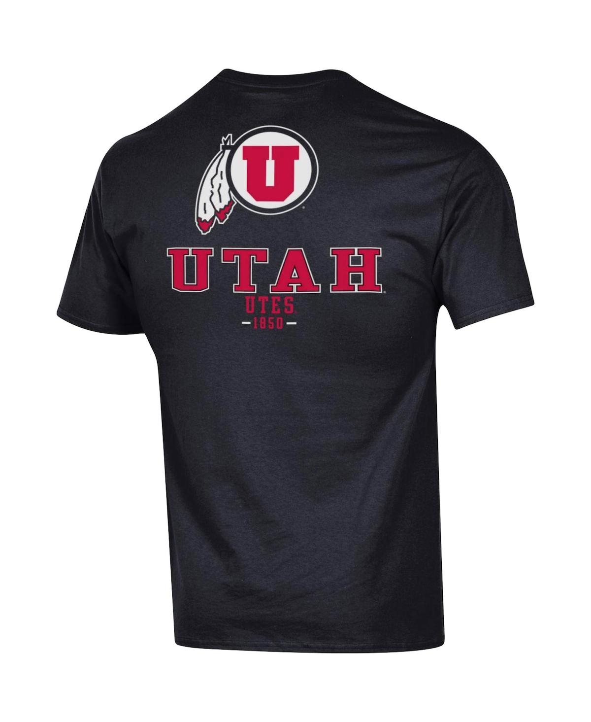 Men's ChampionUtah Utes Stack 2-Hit T-shirt - Black