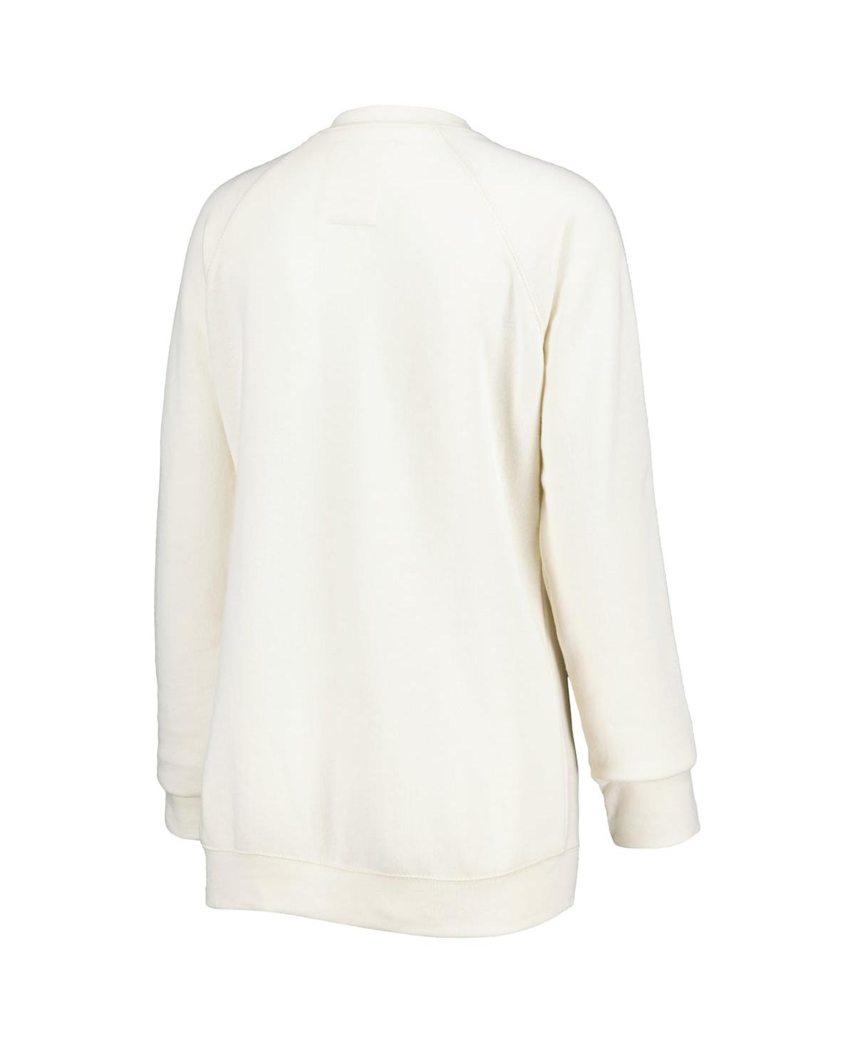 Pressbox Cream Texas Longhorns Old Standard Pennant Knobi Raglan Pullover Sweatshirt In Cream