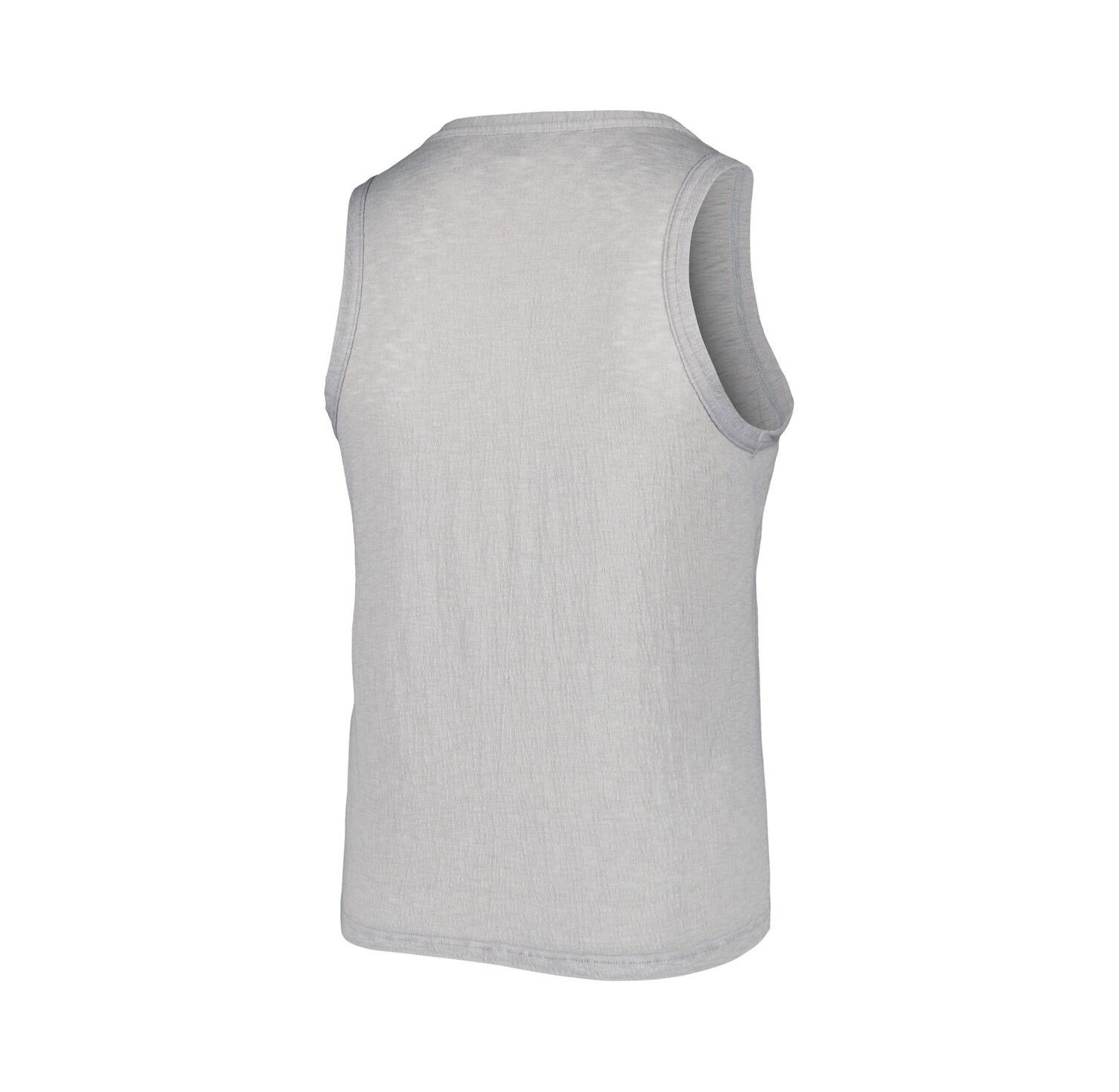 Women's Gray Chicago White Sox Plus Size High Neck Tri-Blend Tank Top