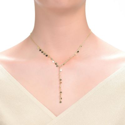 14K Gold Plated "Y" Neck Drop Necklace