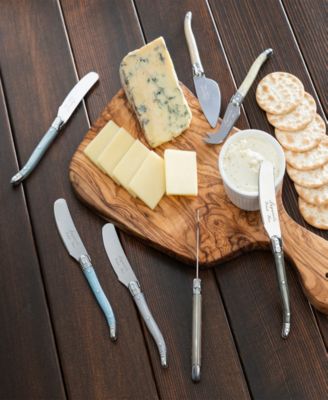 Laguiole Mother of Pearl Cheese Knife and Spreader Set, 7 Piece.