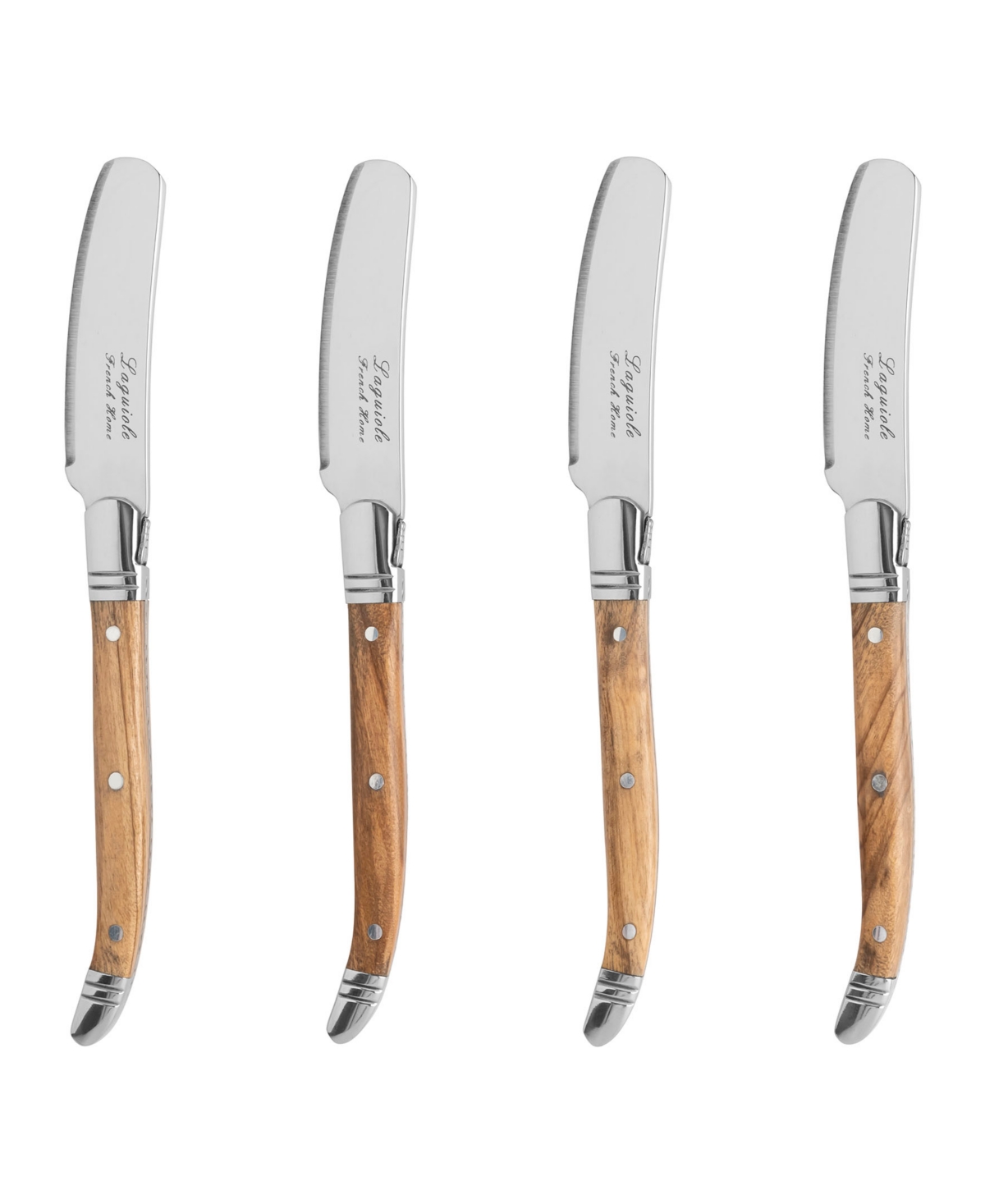 Shop French Home Connoisseur Laguiole Set Of 4 Spreaders With Olive Wood Handles