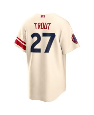 Nike Men's Mike Trout Cream Los Angeles Angels City Connect Replica Player Jersey
