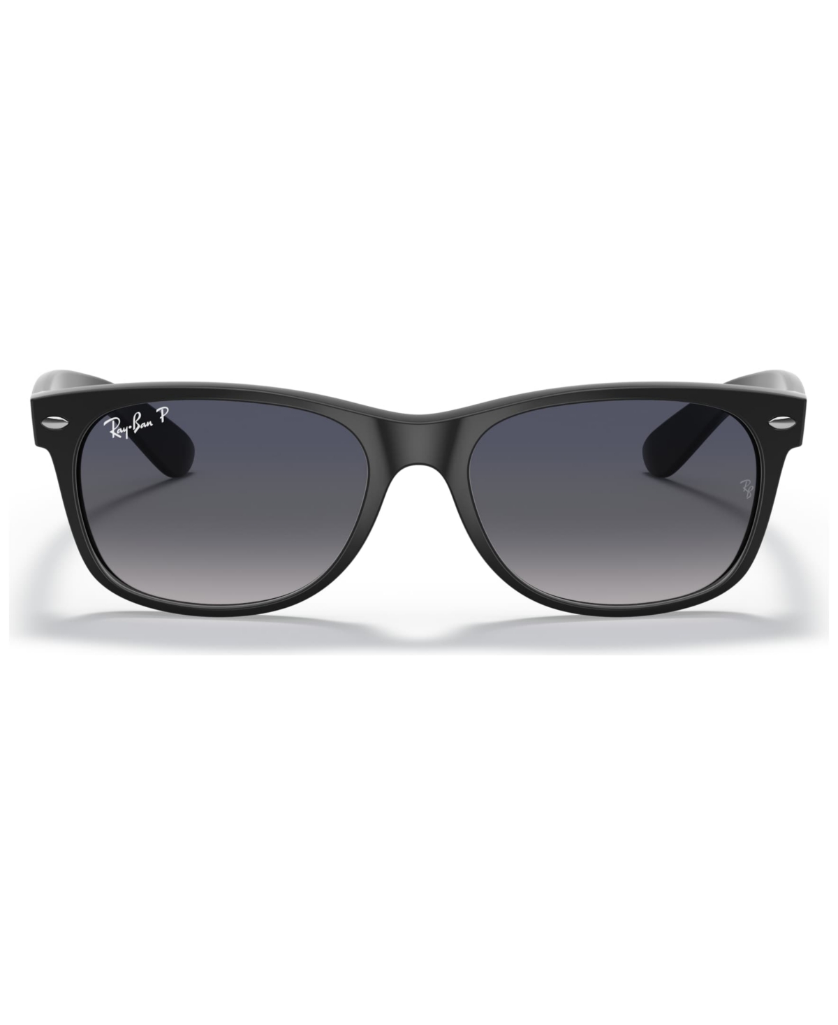 Ray Ban Unisex Polarized Low Bridge Fit Sunglasses, Rb2132f New Wayfarer Matte 55 In Black