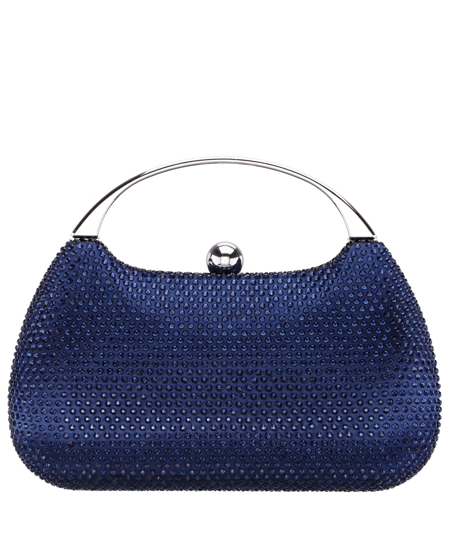 Crystal Minaudiere with Metal Handle