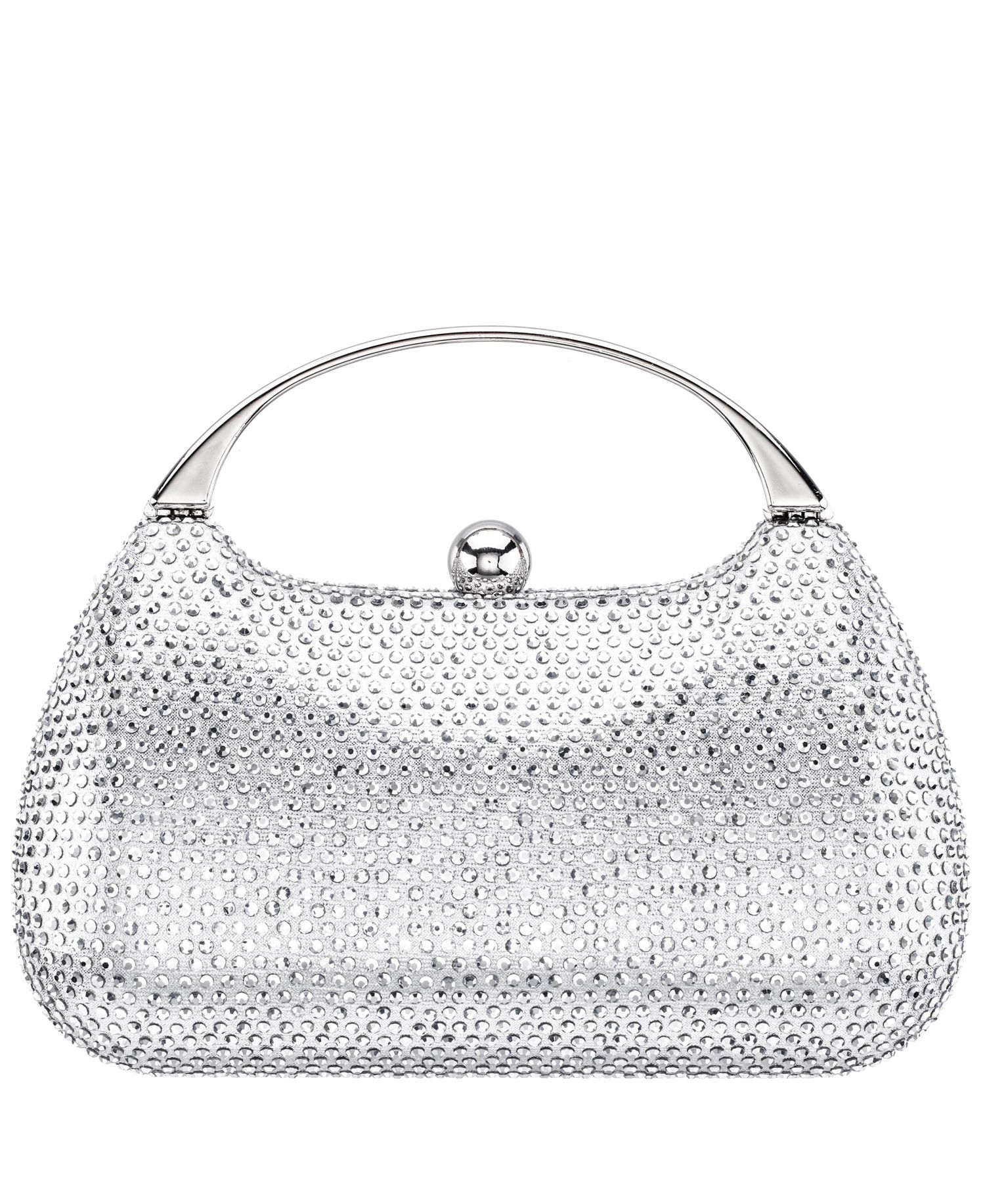 Crystal Minaudiere with Metal Handle