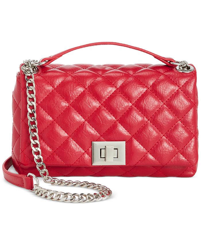 Red women's shoulder bag with quilted pattern - CALVIN KLEIN JEANS