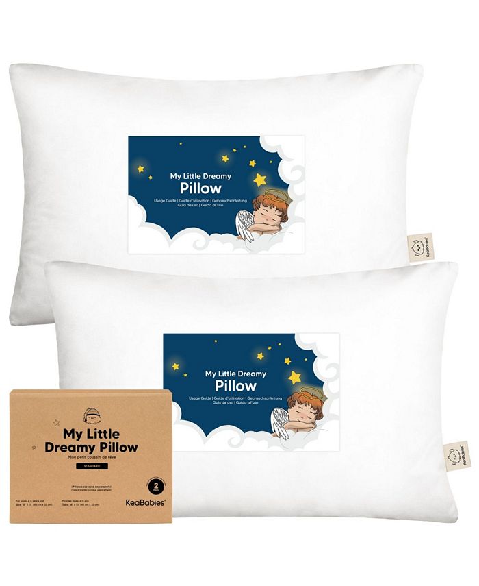 KeaBabies 2pk Toddler Pillow, Soft Organic Cotton Toddler Pillows for