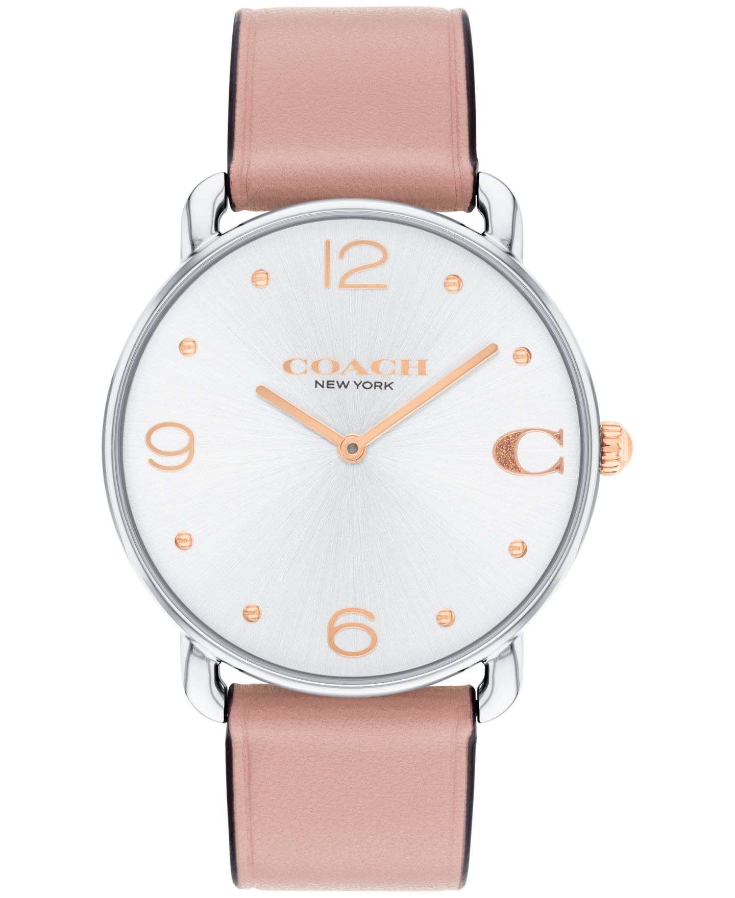 Женские часы COACH Elliot Blush Leather Strap Watch, 36mm — фото 1