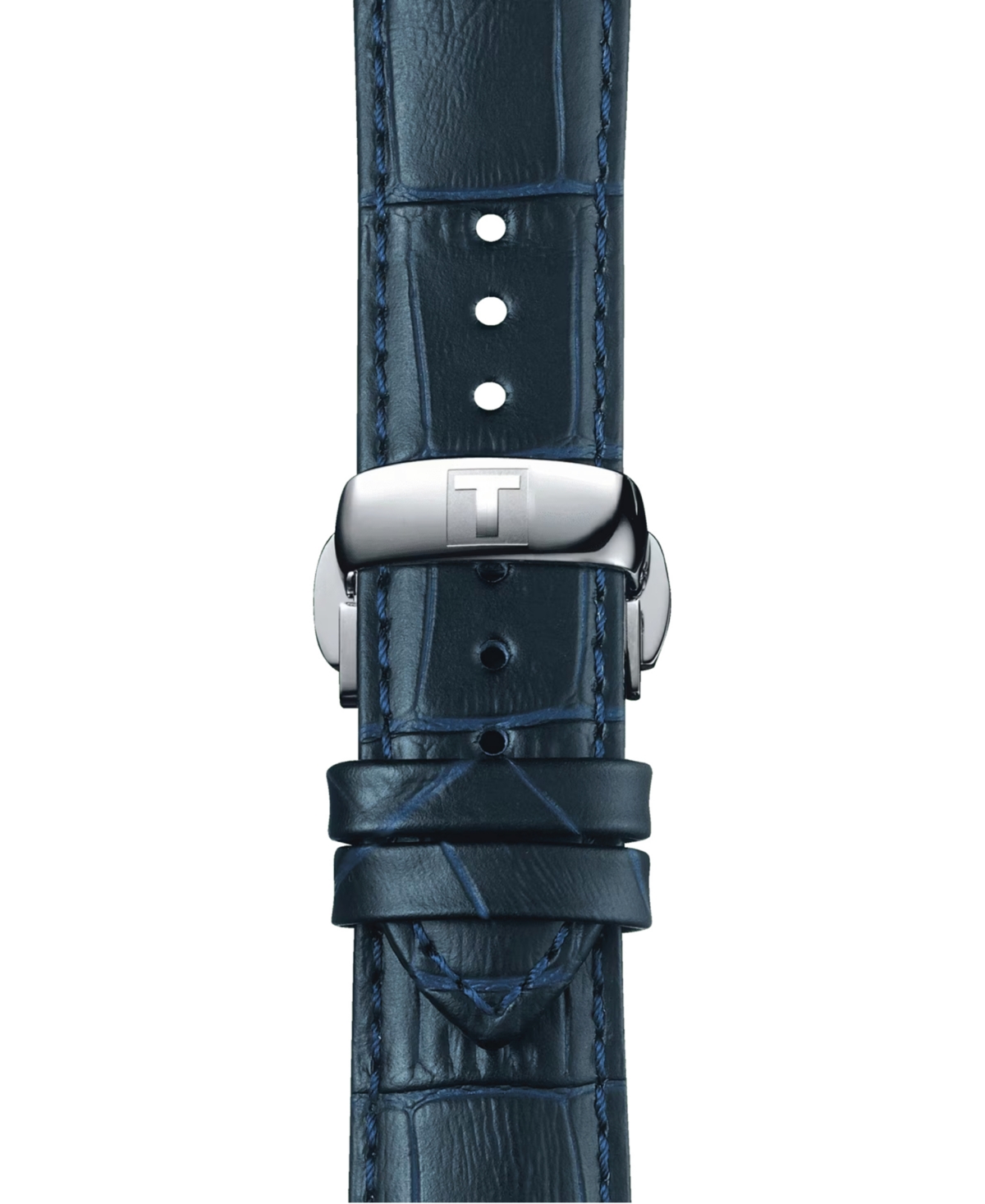 Shop Tissot Official Interchangeable Blue Leather Watch Strap