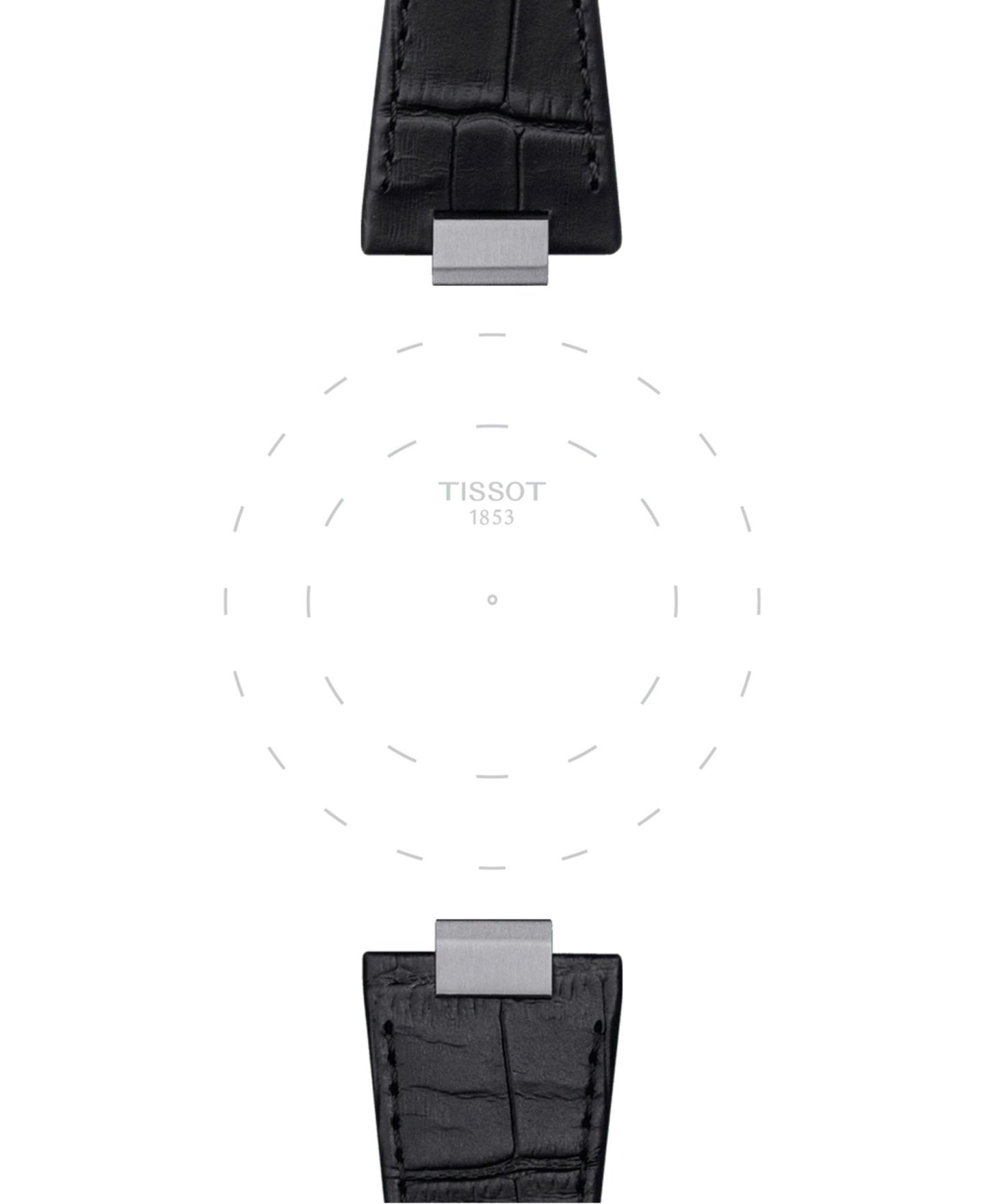 Ремешок для часов Tissot Official PRX Interchangeable Black Leather Watch Strap — фото 3