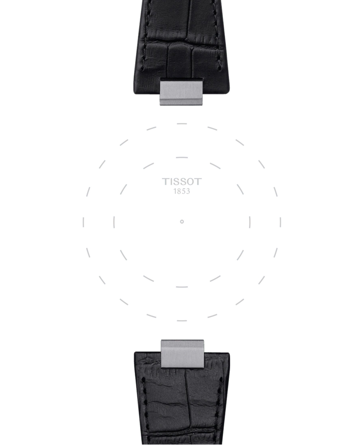 Shop Tissot Official Prx Interchangeable Black Leather Watch Strap