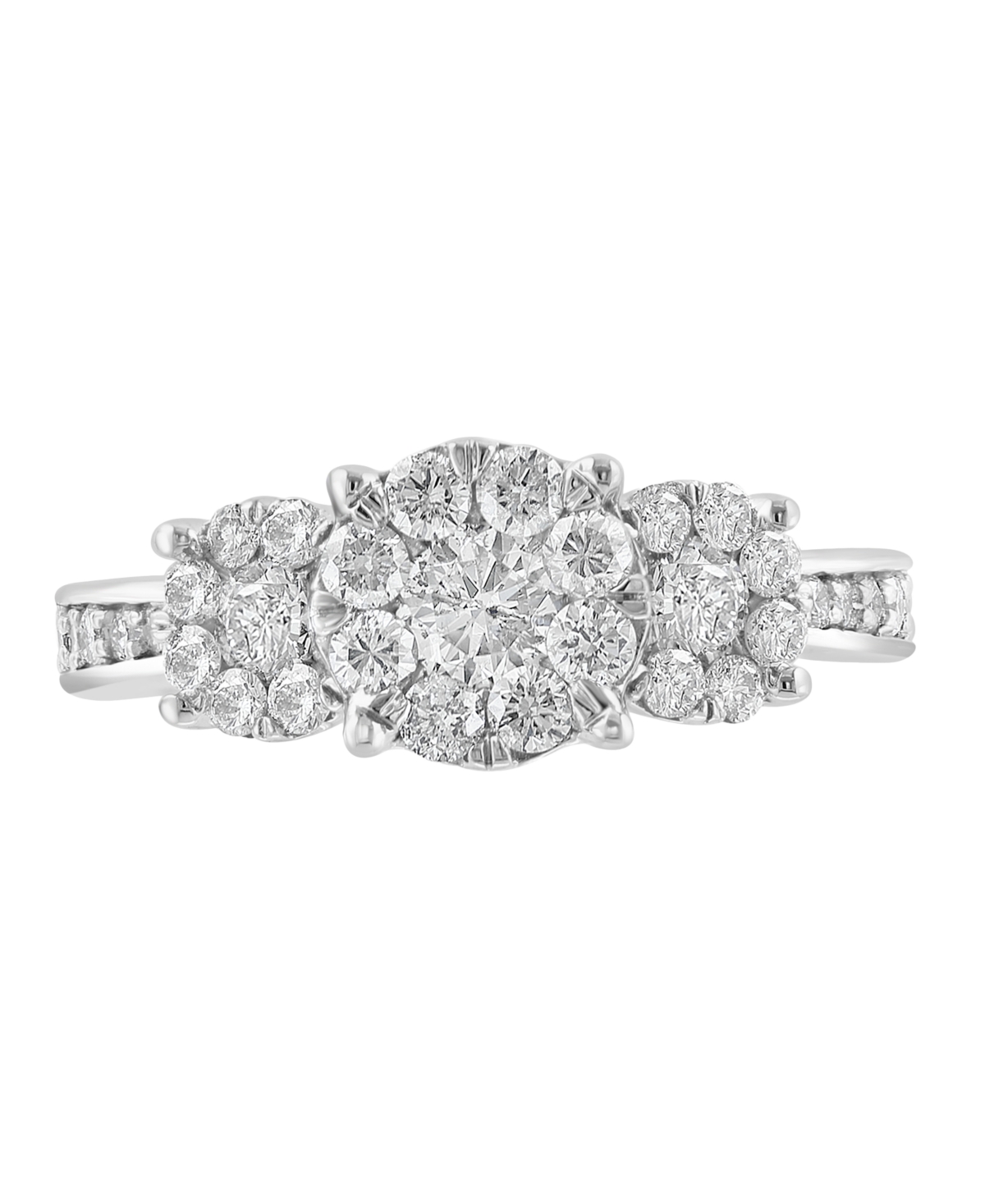 Effy Diamond Trio Cluster Ring (1-1/2 ct. t.w.) in 14k- White Gold