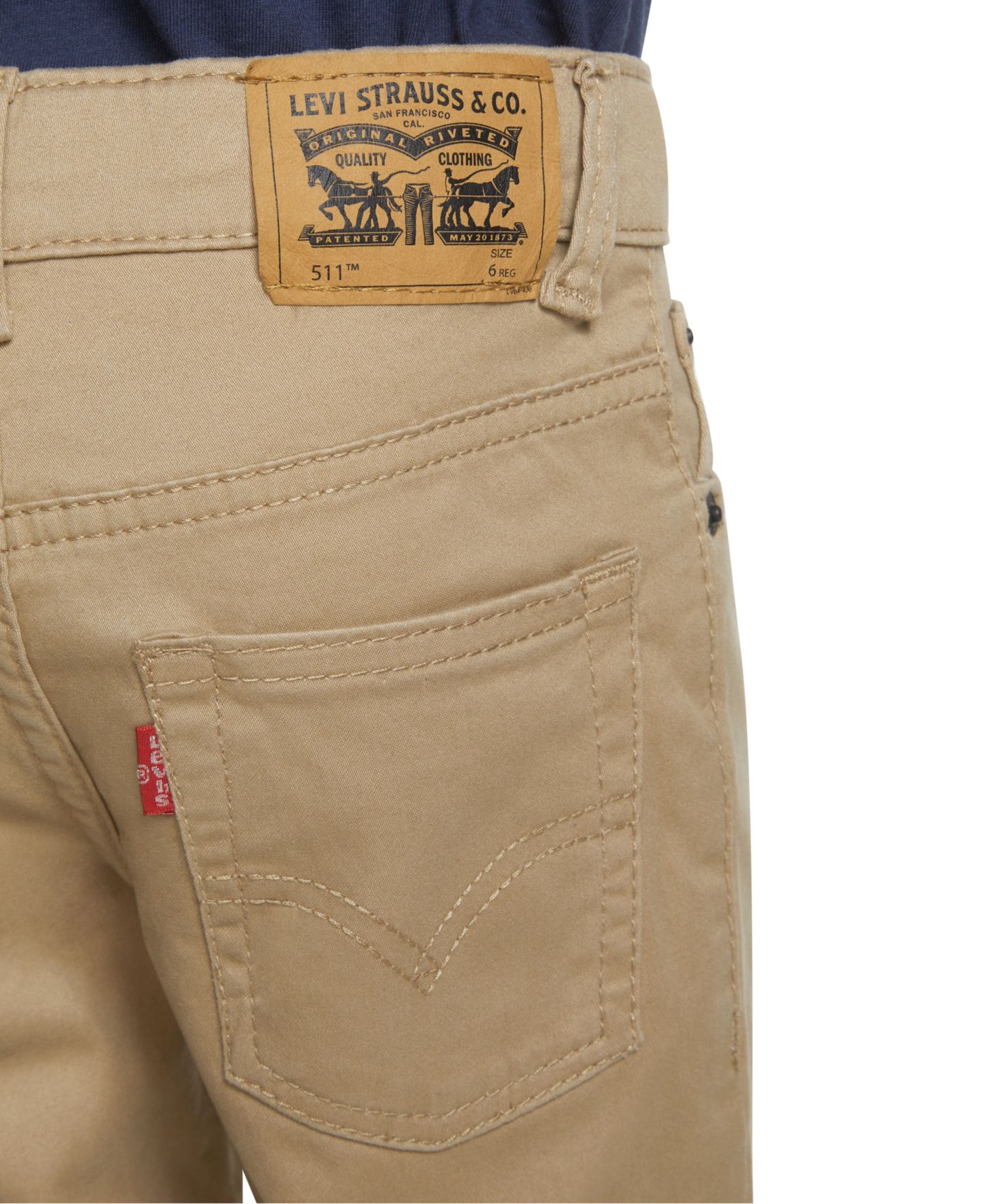 Брюки Levi's 511™ Slim Fit Five-Pocket Sueded для мальчиков, цвет: Золотой — фото 10